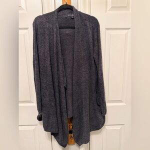 Barefoot Dreams CozyChic Island Wrap Charcoal Gray Women's Sweater
